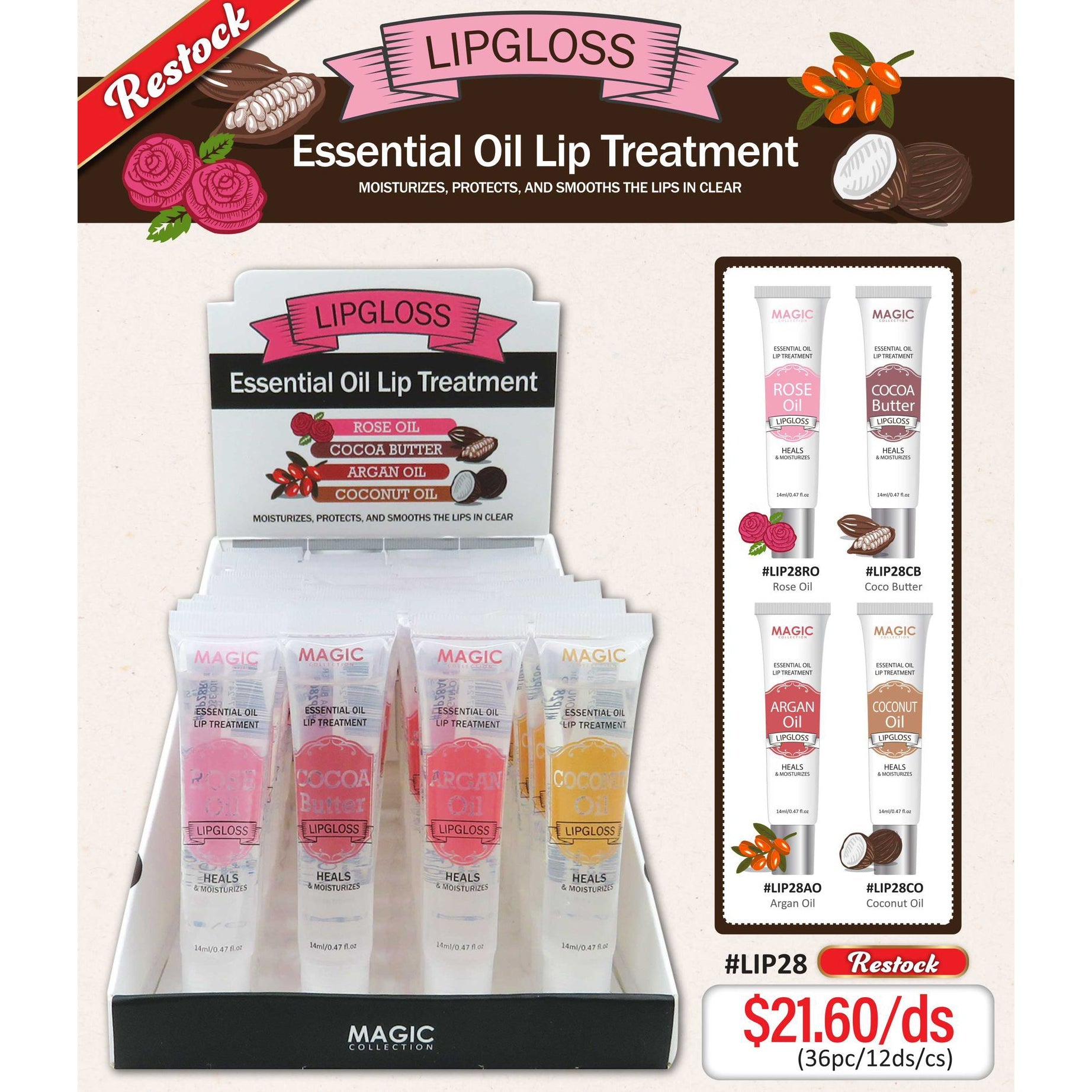 Magic - Essential Oil Lip Treatment - TRUECOLOR WHOLESALE