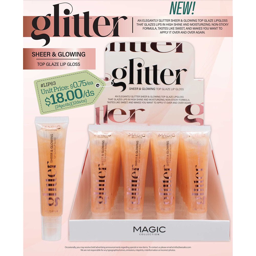 Magic - Glitter Sheer & Glowing Top Glaze Lip Gloss - TRUECOLOR WHOLESALE