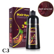 Meidu 3 - in - 1 Dark Wine Red Hair Dye Shampoo – Deep Color, Herbal Care & Shine - TRUECOLOR WHOLESALE