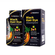 Meidu 3 - in - 1 Black Hair Dye Shampoo – 30ml Travel Size | Fast Herbal Color - TRUECOLOR WHOLESALE