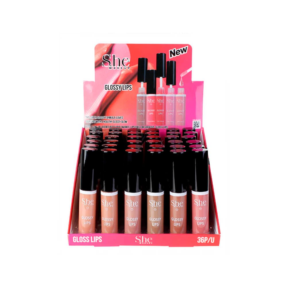 S.HE - Glossy Lips Nude Lip Gloss - TRUECOLOR WHOLESALE