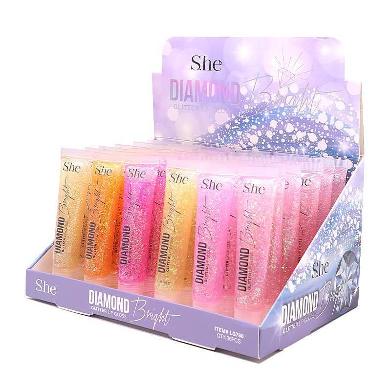 S.HE - Diamond Bright Glitter Lip Gloss - TRUECOLOR WHOLESALE