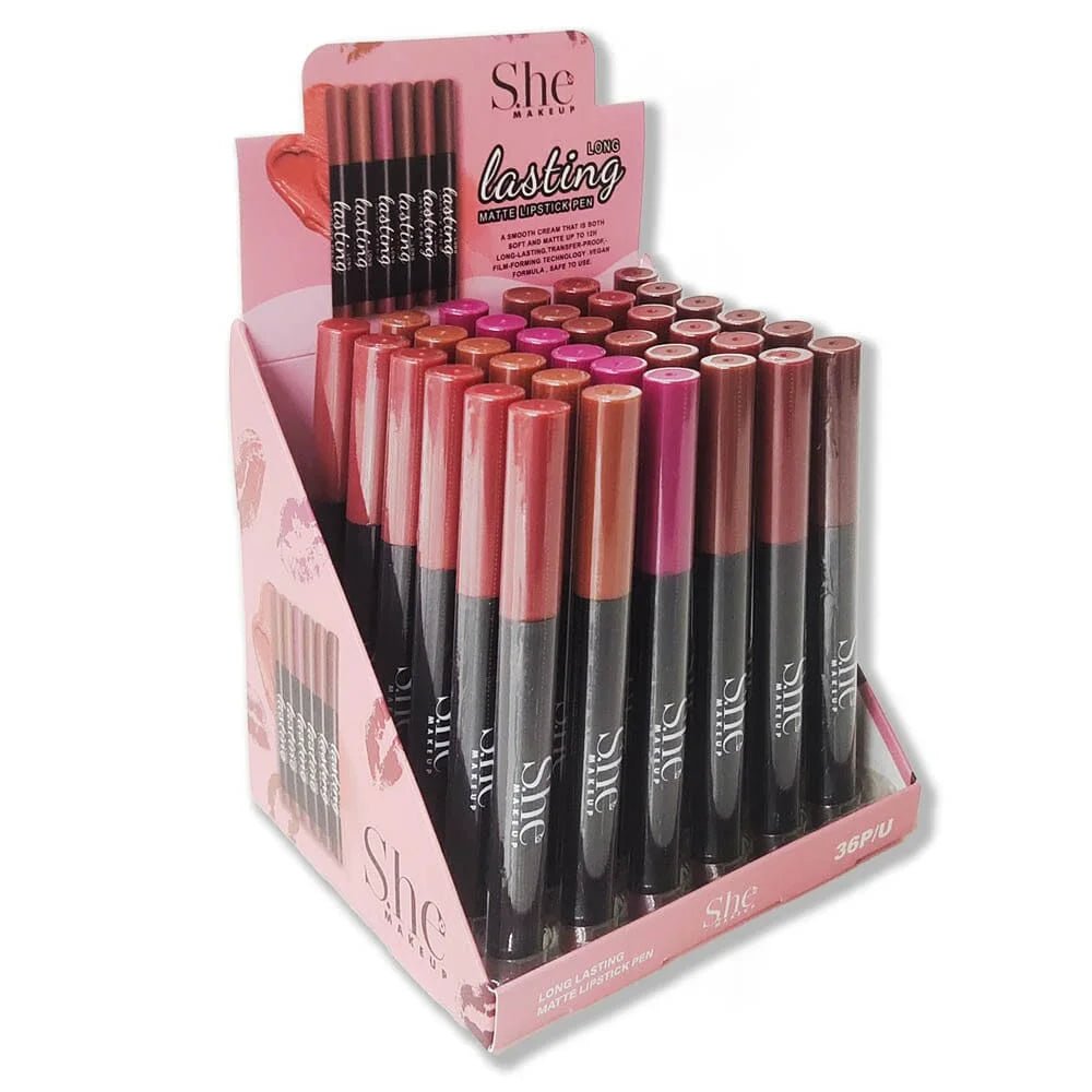 S.HE - Long Lasting Matte Lipstick (Red) (W - E - 02) - TRUECOLOR WHOLESALE