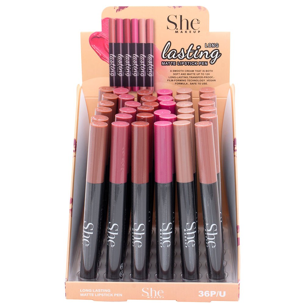 S.HE - Long Lasting Matte Lipstick (Nude) - TRUECOLOR WHOLESALE