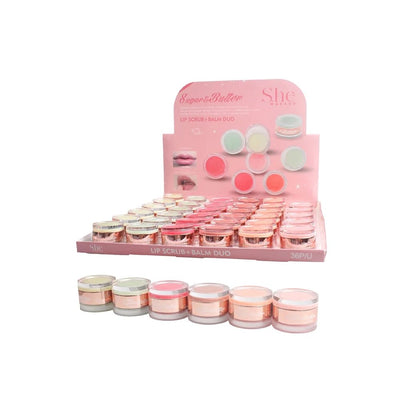 S.HE - Sugar & Butter Lip Scrub & Lip Balm Duo - TRUECOLOR WHOLESALE