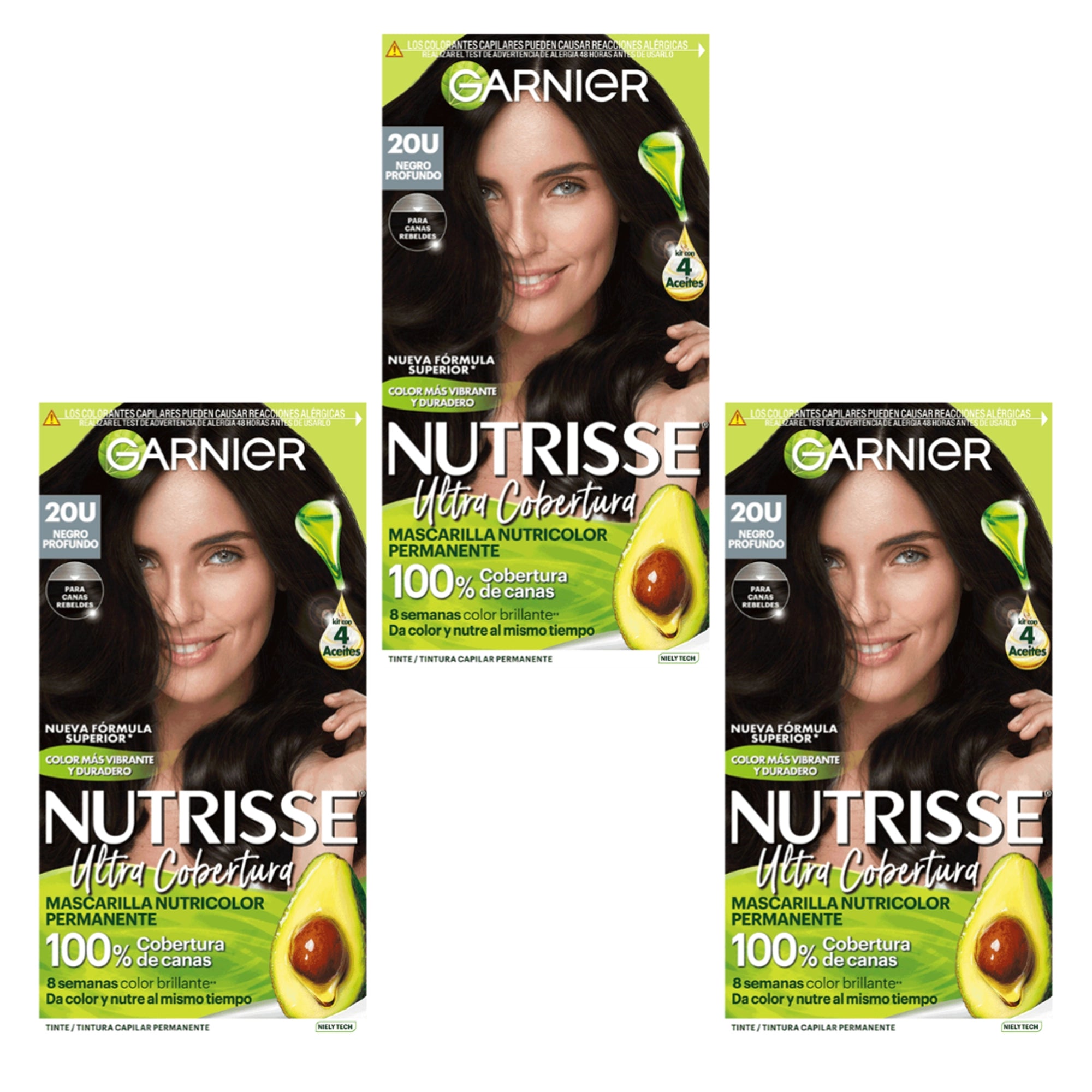GARNIER - Hair Dye Nutrisse 20U Deep Black