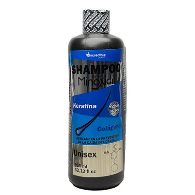 Incredible - Shampoo Minoxidil, Keratina & Colageno - TRUECOLOR WHOLESALE