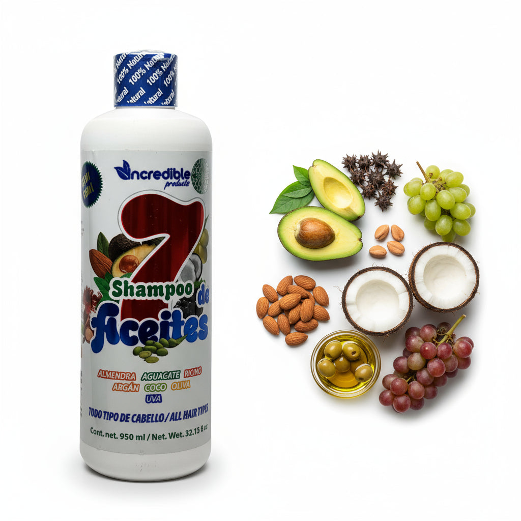 Incredible - Shampoo 7 Aceites Sin Sal - TRUECOLOR WHOLESALE