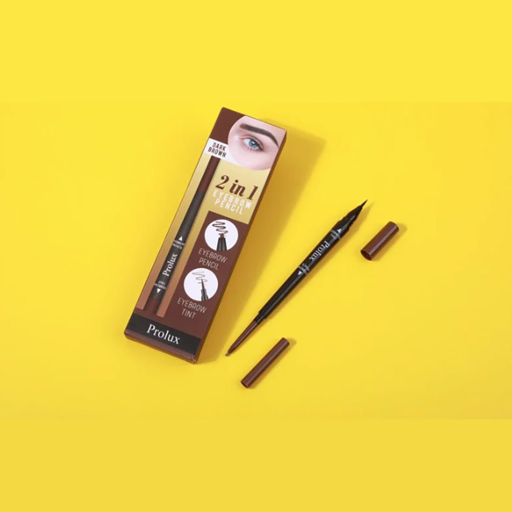 Prolux - 2 In 1 Eyebrow Pencil Dark Brown - TRUECOLOR WHOLESALE