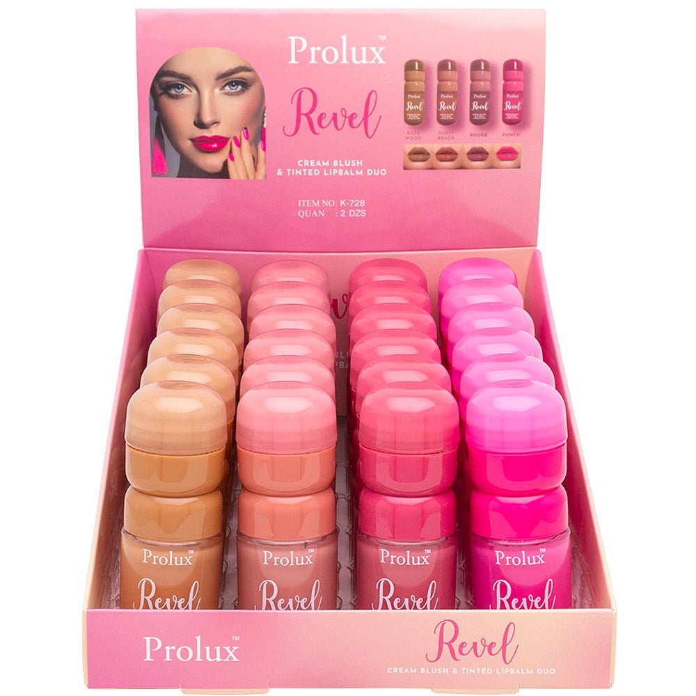 PROLUX - REVEL CREAM BLUSH AND TINTED LIPBALM DUO - TRUECOLOR WHOLESALE