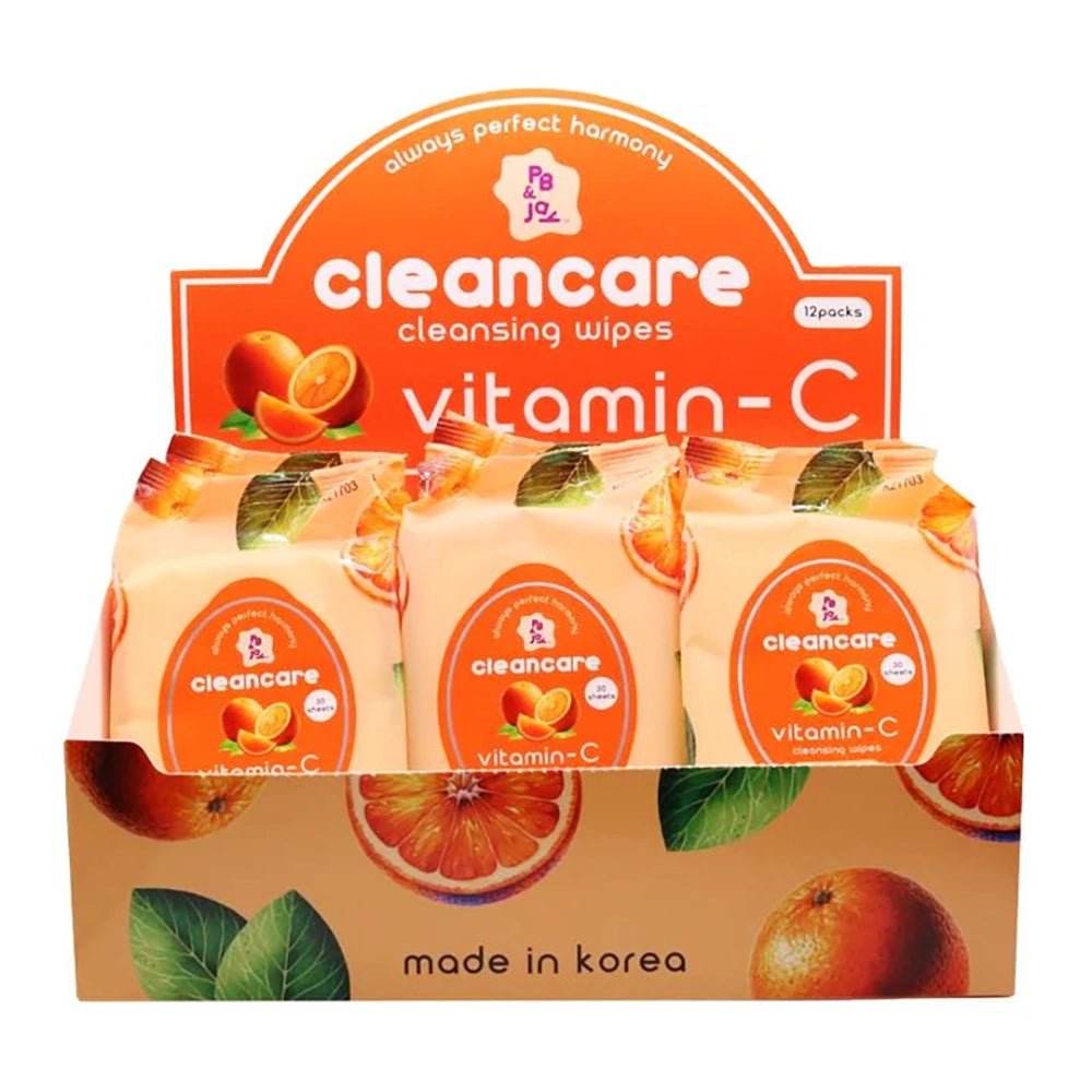 PB & JAY - Cleancare Cleansing Wipes Vitamin C - TRUECOLOR WHOLESALE