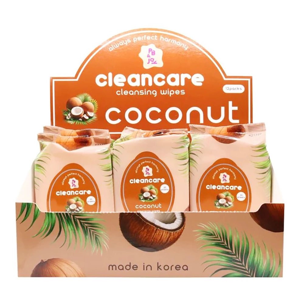 PB & JAY - Cleancare Cleansing Wipes Coconut - TRUECOLOR WHOLESALE