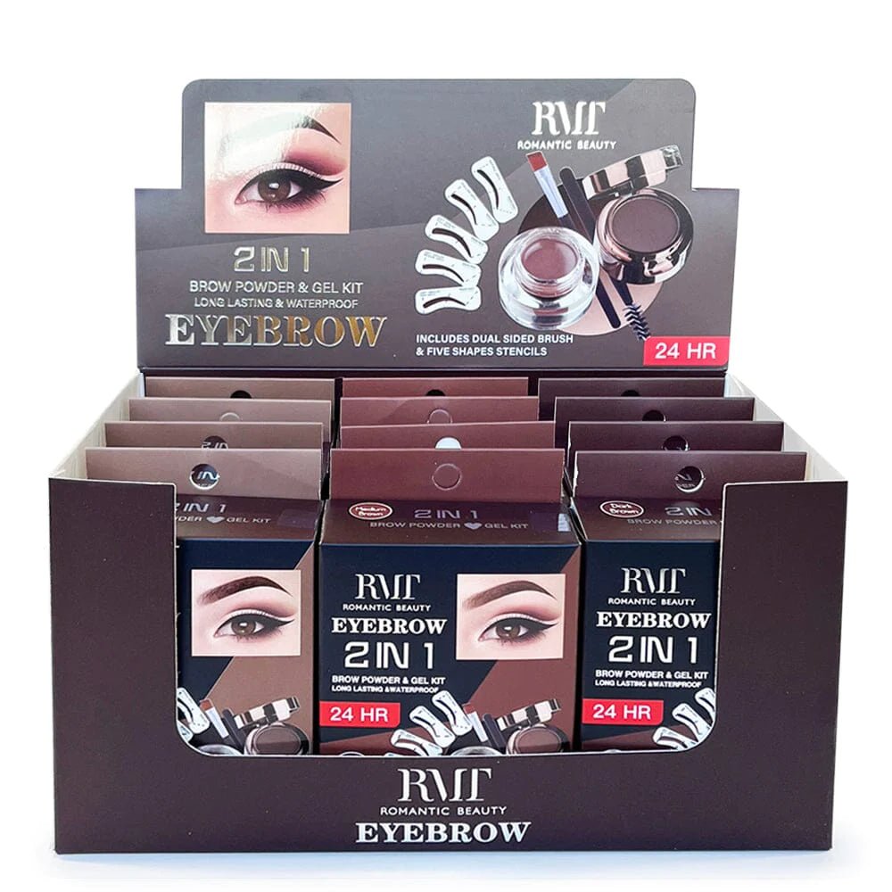 Romantic Beauty - Eyebrow Gel with Powder - 3 Shades - TRUECOLOR WHOLESALE