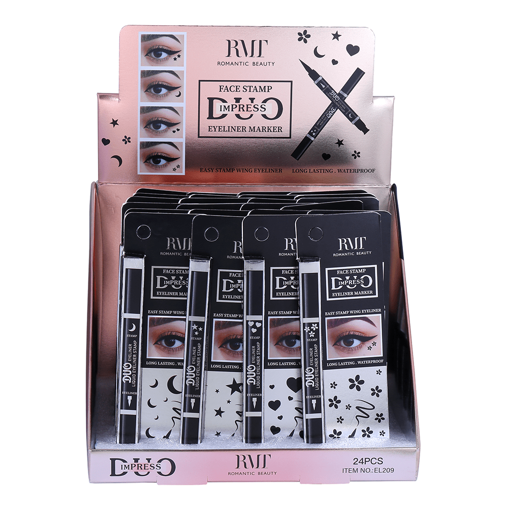 Romantic Beauty - Face Stamp Impress Duo Eyeliner Marker - TRUECOLOR WHOLESALE