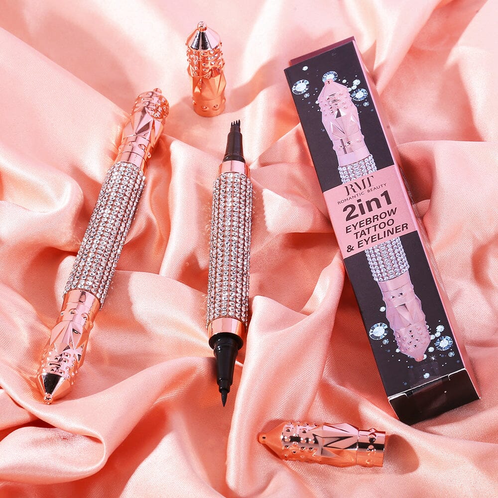 Romantic Beauty - Diamond 2 IN 1 Eyebrow Tatto & Eyeliner - TRUECOLOR WHOLESALE