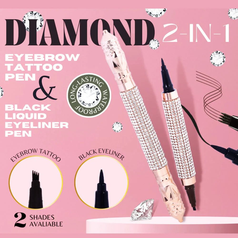 Romantic Beauty - Diamond 2 IN 1 Eyebrow Tatto & Eyeliner - TRUECOLOR WHOLESALE