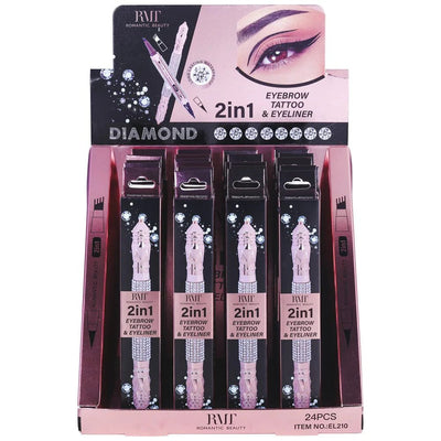 Romantic Beauty - Diamond 2 IN 1 Eyebrow Tatto & Eyeliner - TRUECOLOR WHOLESALE