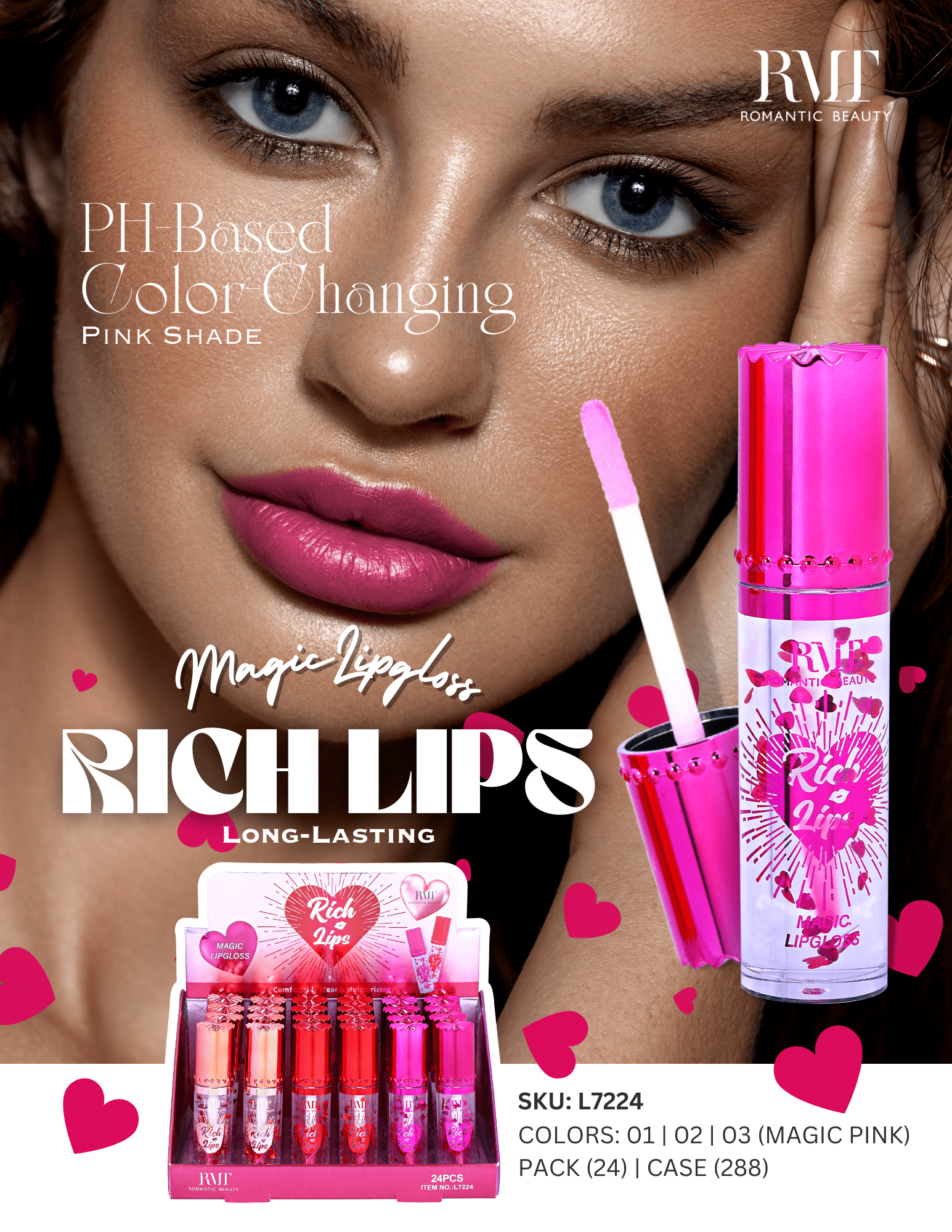 ROMANTIC BEAUTY - Rich Lips Magic Lip Gloss - TRUECOLOR WHOLESALE