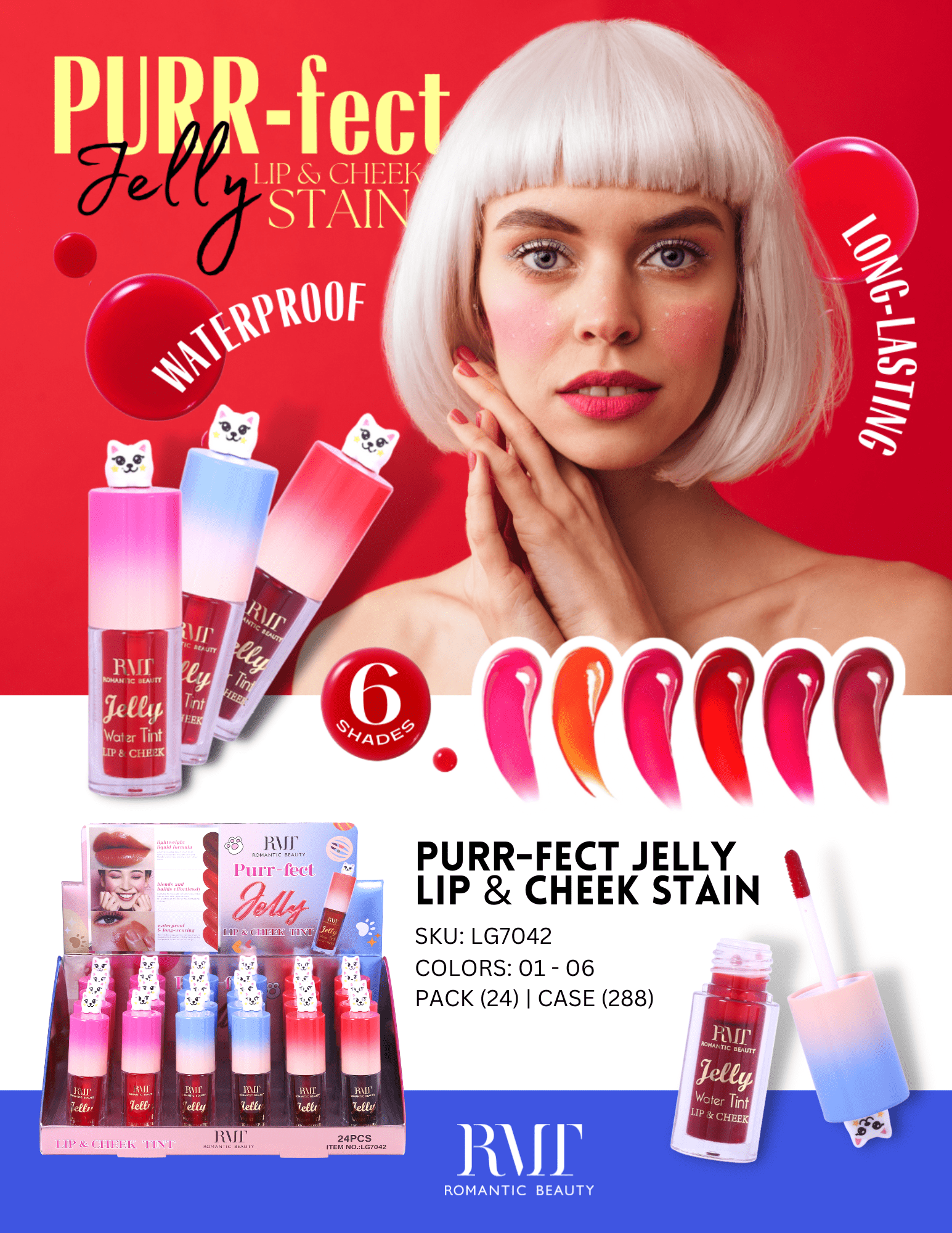 Romantic Beauty - Purr - fect Jelly Lip & Cheek Tint - TRUECOLOR WHOLESALE