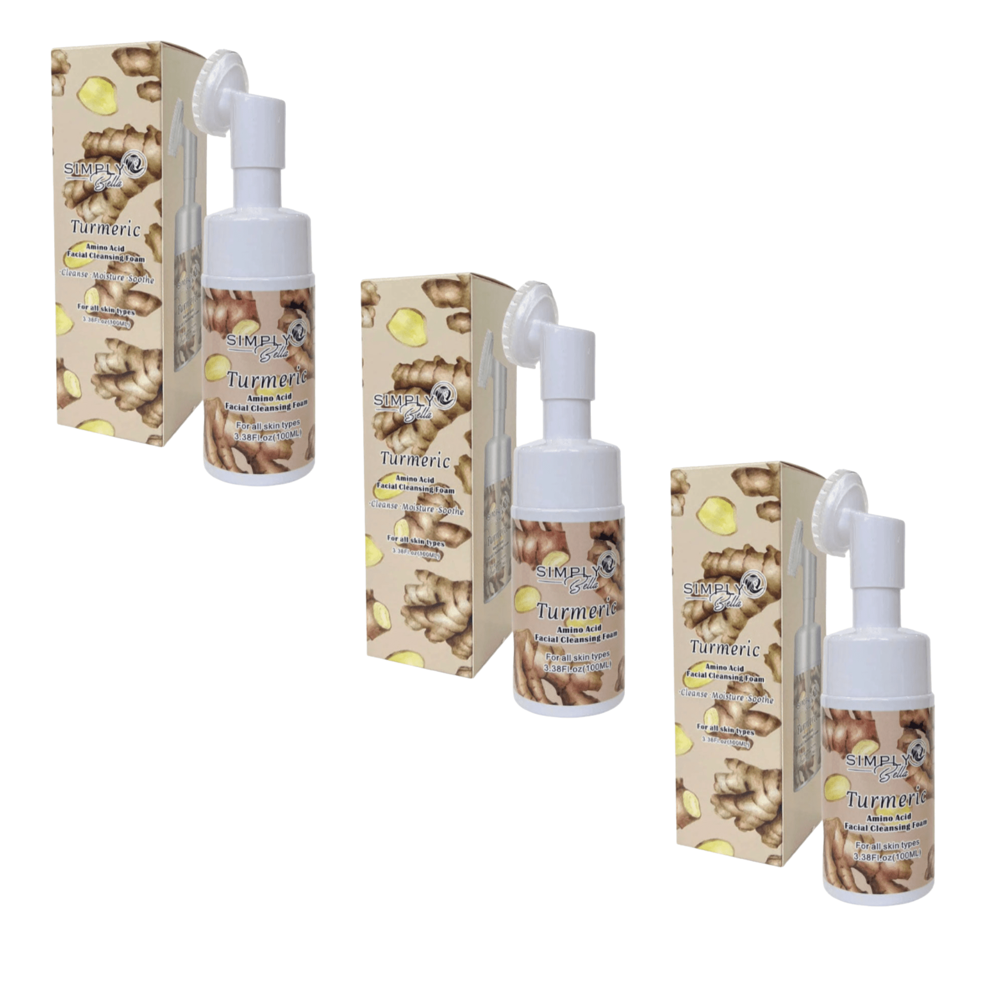 Simply Bella - Turmeric Amino Acid Facial Cleansing Foam - TRUECOLOR WHOLESALE