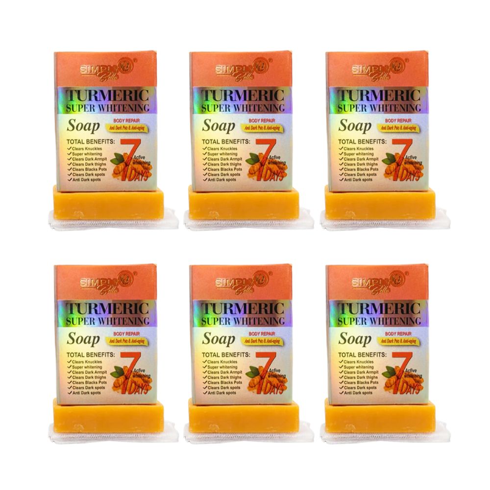 Simply Bella - Turmeric Anti - Dark Spots & Anti - Aging 100% Natural Soap (Jabon) W - G - 04 - TRUECOLOR WHOLESALE