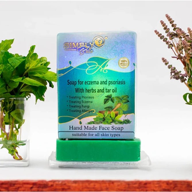 Simply Bella - Eczema And Psoriasis With Herbs and Tar Oil 100% Natural Soap W - G - 04 - TRUECOLOR WHOLESALE