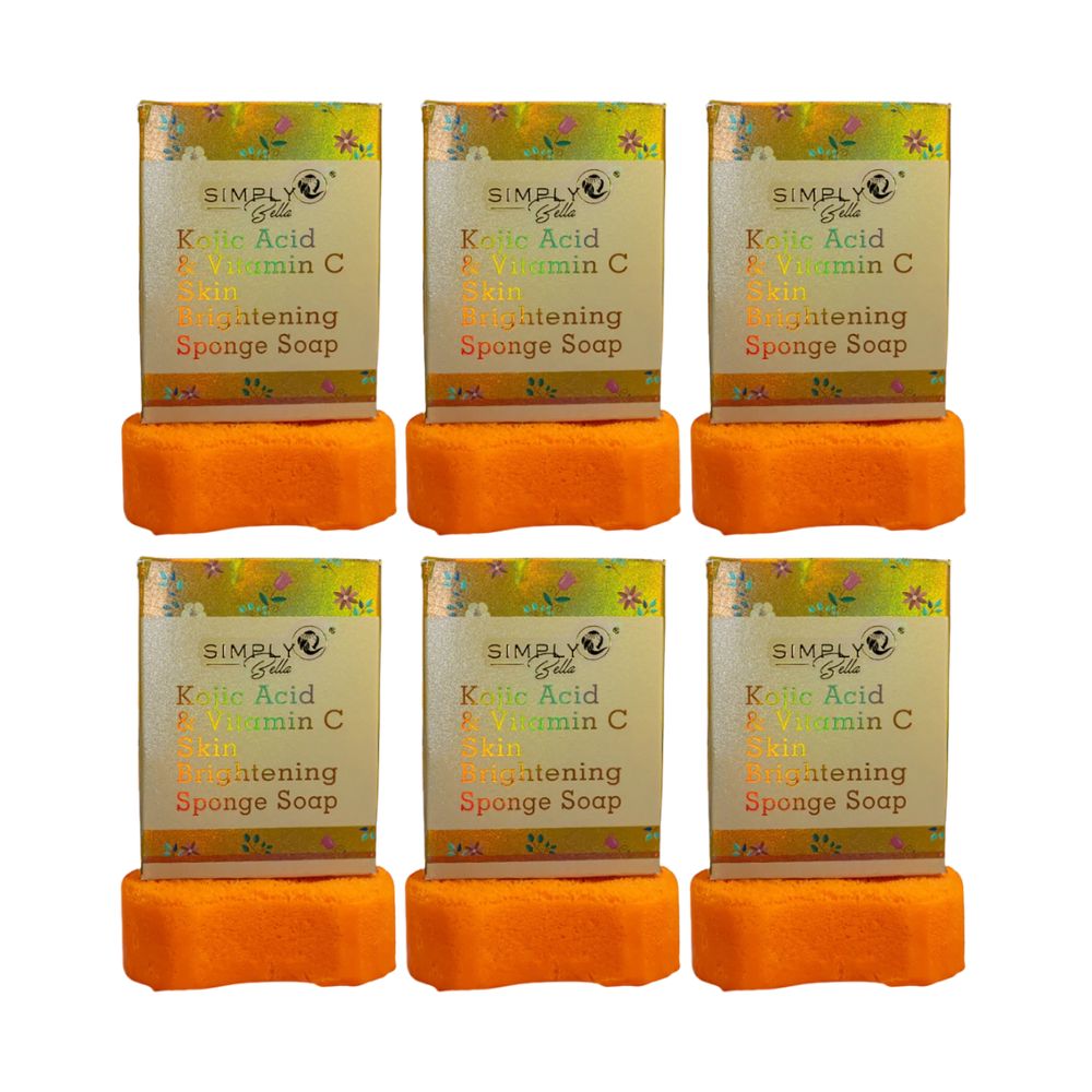 Simply Bella - Kojic Acid & Vitamin C Skin Brightening Sponge Soap (Jabon) W - G - 03 - TRUECOLOR WHOLESALE