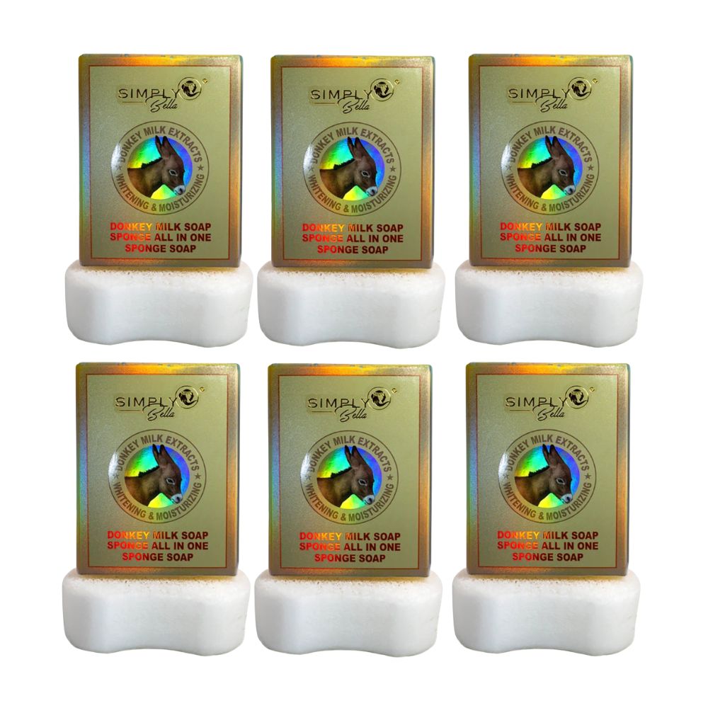 Simply Bella - Donkey Milk Sponge Soap (Jabon) W - G - 03 - TRUECOLOR WHOLESALE