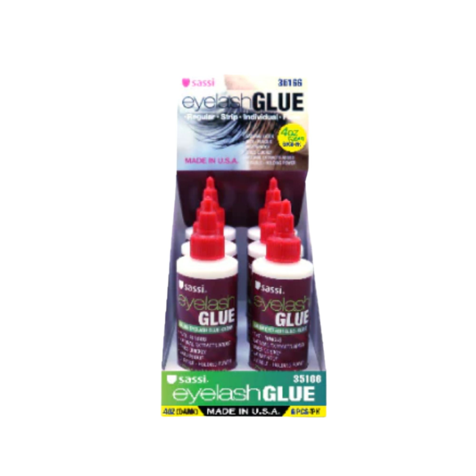 Sassi - Salon Eyelash Glue Clear, 4oz | 118ml - TRUECOLOR WHOLESALE