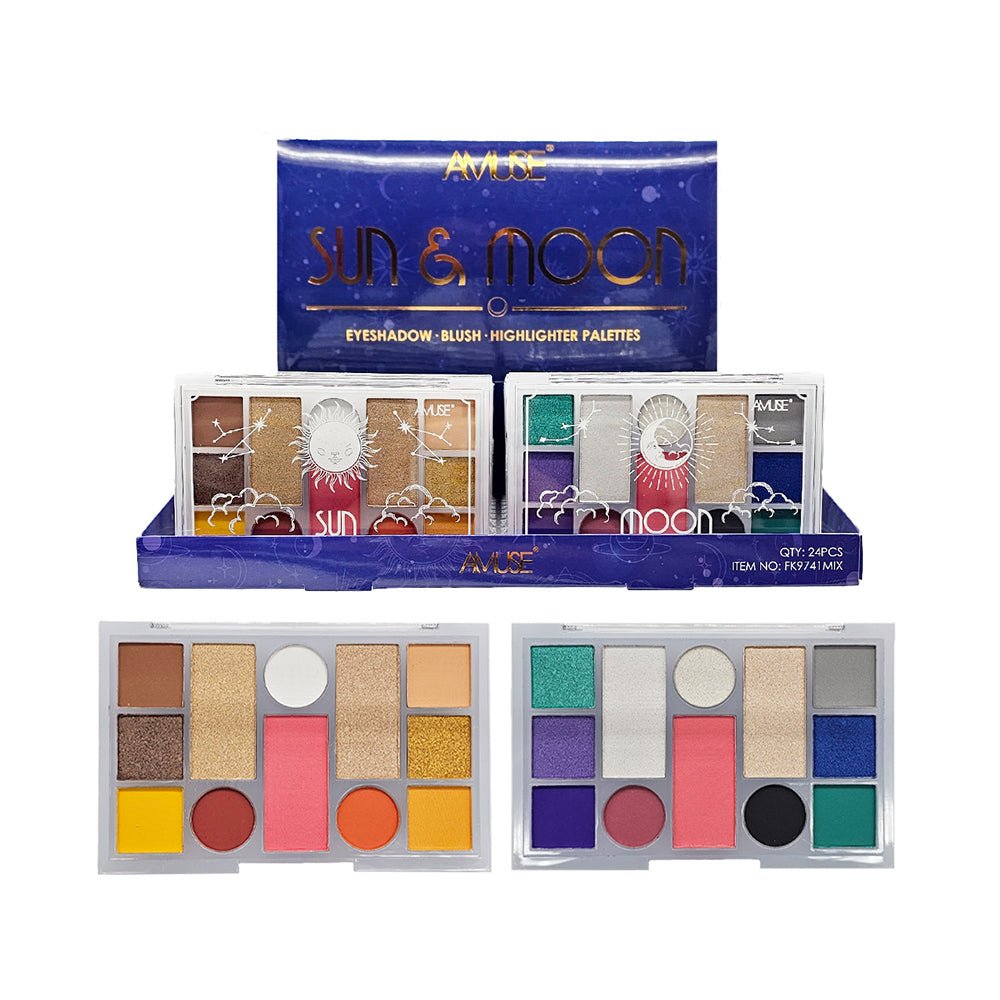 Amuse - Sun & Moon Eyeshadow - Blush - Highlighter Palette - TRUECOLOR WHOLESALE