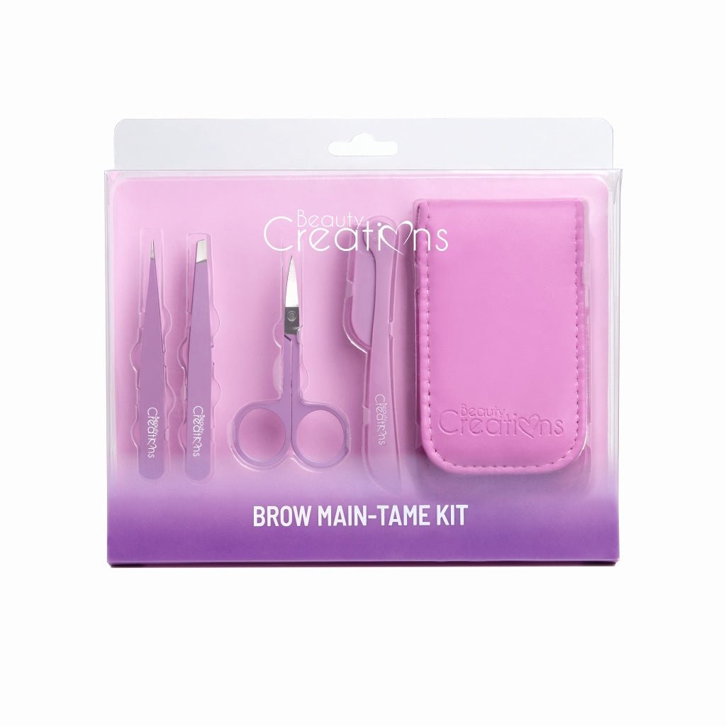 Beauty Creation - Brow Main - Tame Kit (Tweezer, Scissors and Razor) - Purple - TRUECOLOR WHOLESALE