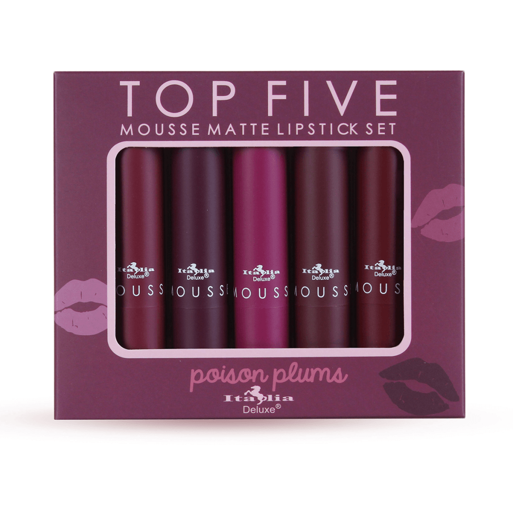 Italia Deluxe - Mousse Matte Lipstick - Top Five Set (7 options) - TRUECOLOR WHOLESALE