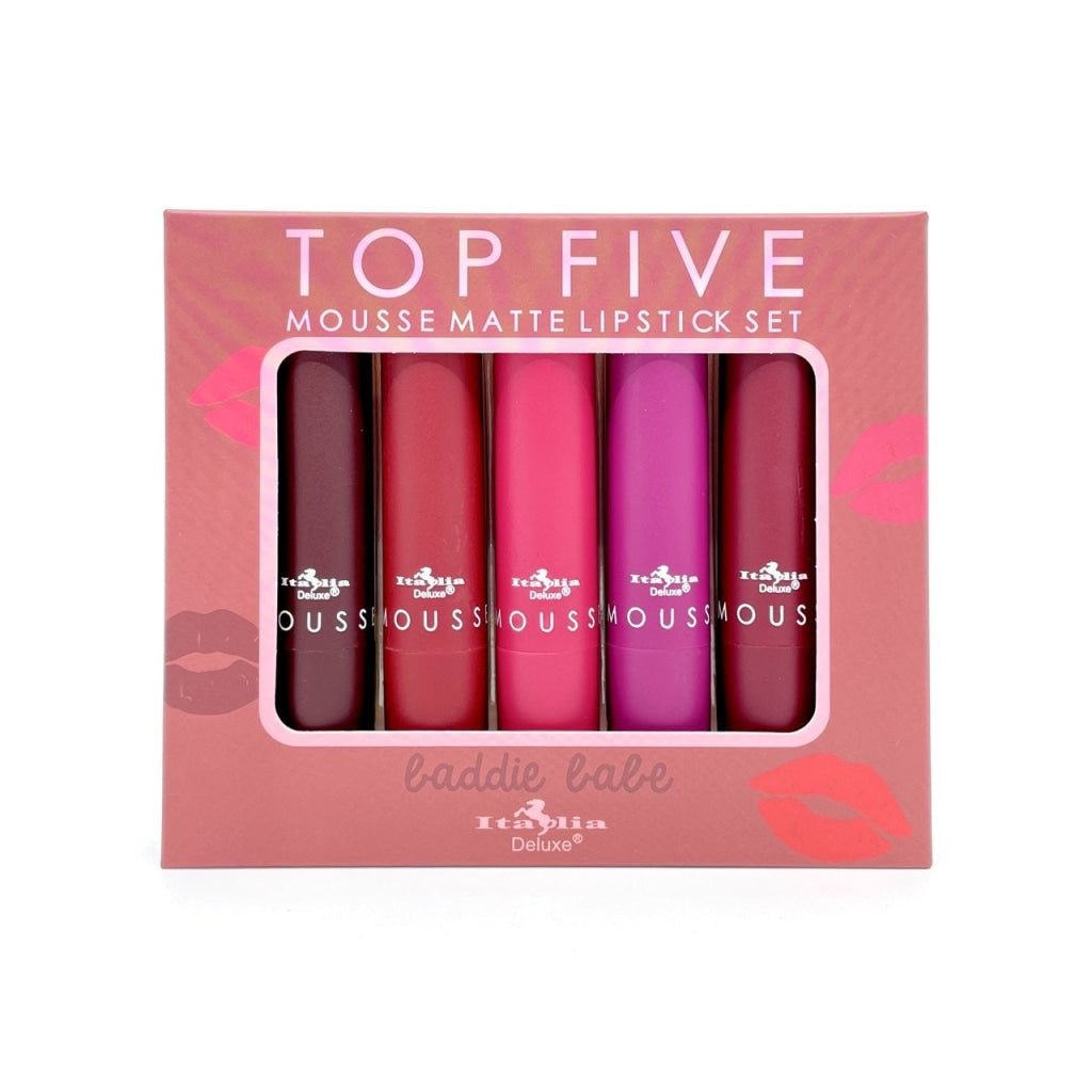 Italia Deluxe - Mousse Matte Lipstick - Top Five Set (7 options) - TRUECOLOR WHOLESALE