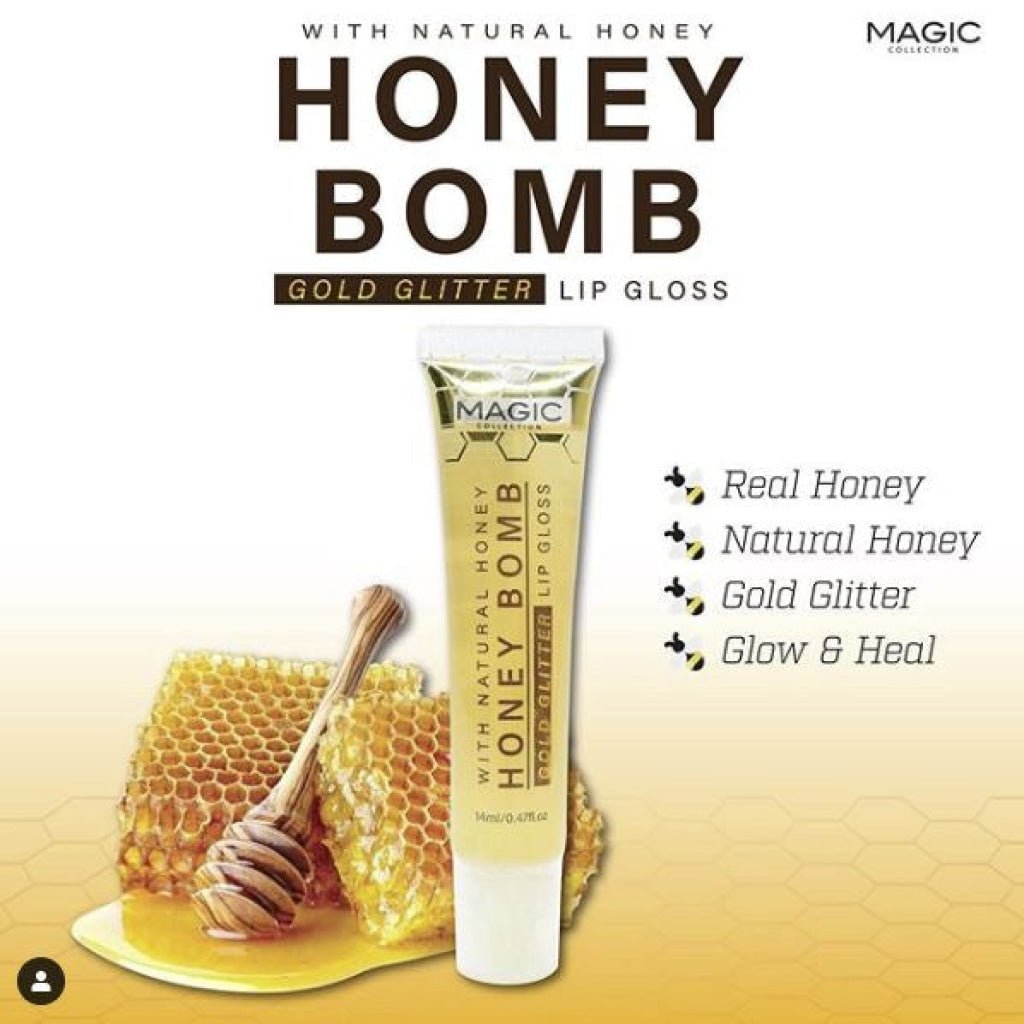 Magic - Honey Bomb Gold glitter Lip gloss - TRUECOLOR WHOLESALE