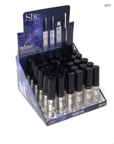 S.HE - Clear Lip Gloss with Glitter - TRUECOLOR WHOLESALE