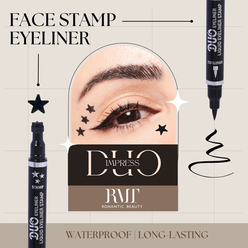 Romantic Beauty - Face Stamp Impress Duo Eyeliner Marker - TRUECOLOR WHOLESALE